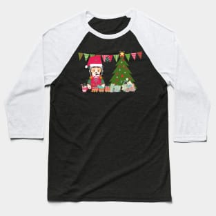 Space Corgi celebrates Christmas! - The Cool Astronaut Puppy! Baseball T-Shirt